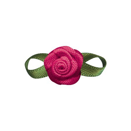 Yao Ming decoración de flores DIY hecho a mano 2 puntos Rosa ropa interior Decoración Accesorios hechos a mano cinta pequeña flor arco