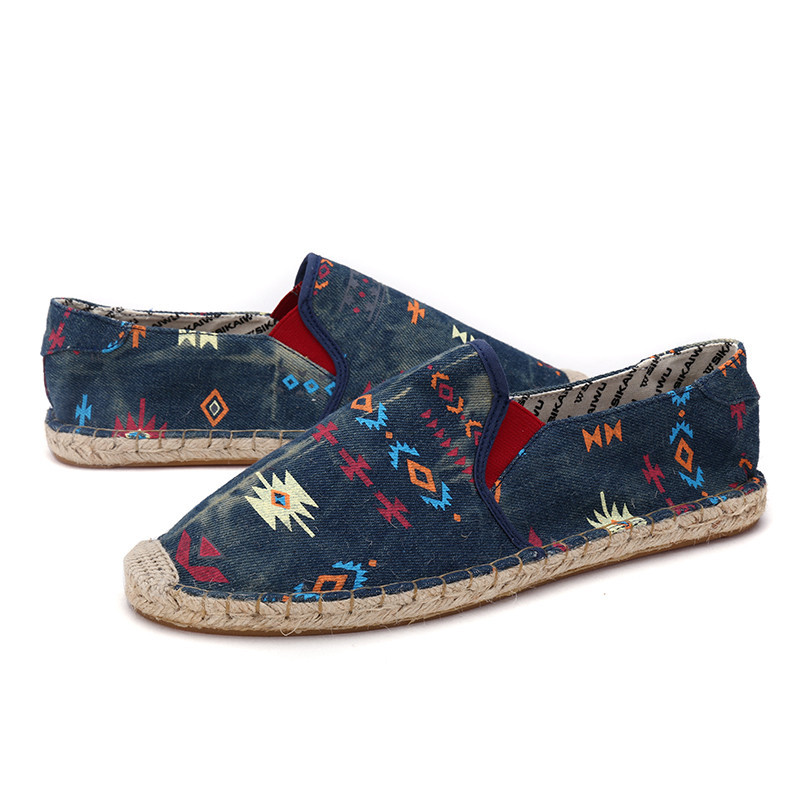 2019 new pattern Straw shoes leisure time ventilation Lovers' shoes fashion Trend Lazy shoes Hemp rope canvas shoe Foreign trade