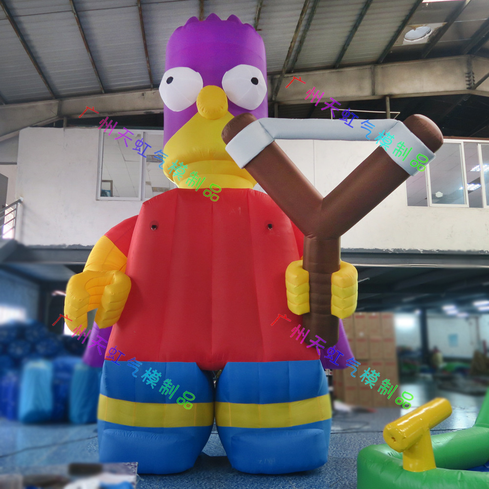 广告宣传充气卡通模型 来图定制充气动漫人物卡通充气模型
