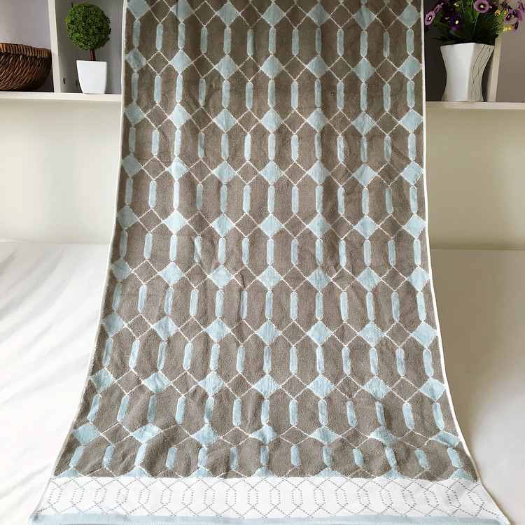 Exit Europe and America Dyed Jacquard Double head The level of gross personality Bath towel Beach towel European style style Aristocracy