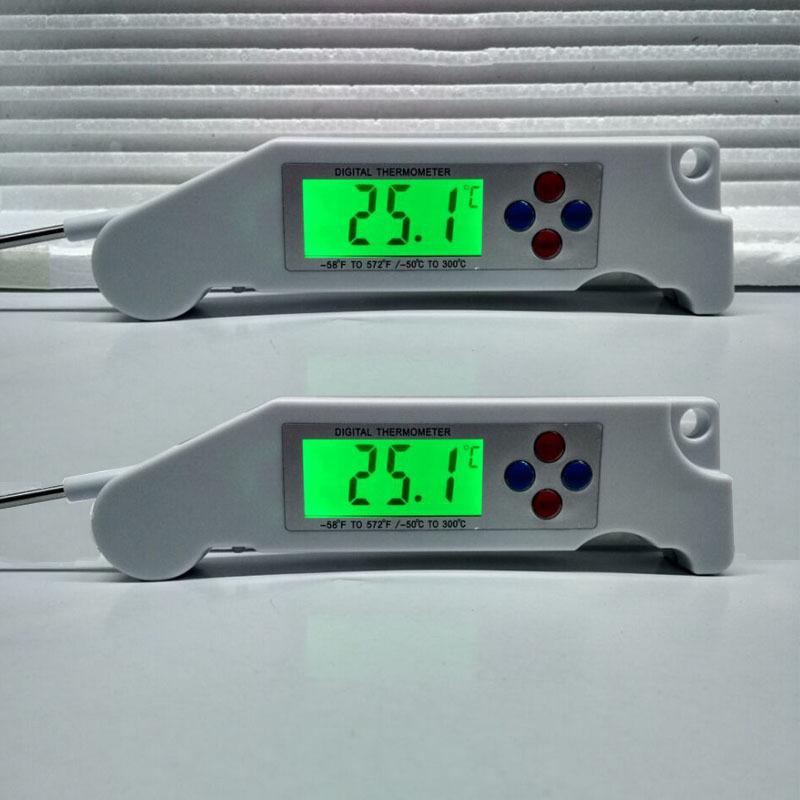 2017年厂家直销新款烧烤温度计折叠语音播报温度计亚马逊热销特价