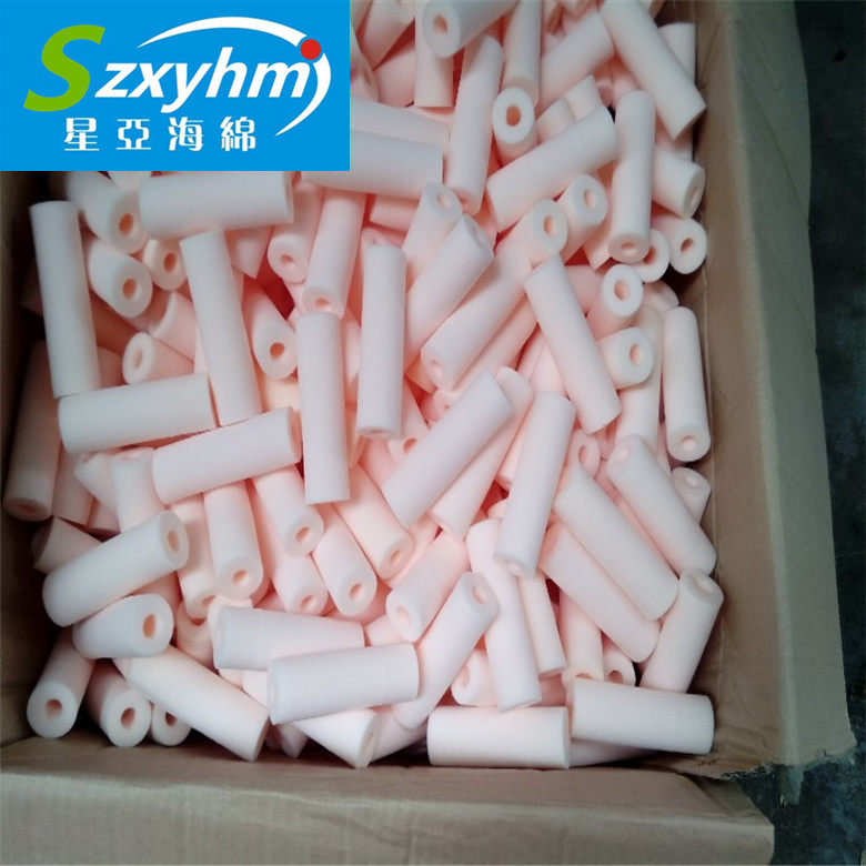 油污管道清洗海绵柱 双圆不规则海绵柱清洁弹射管道