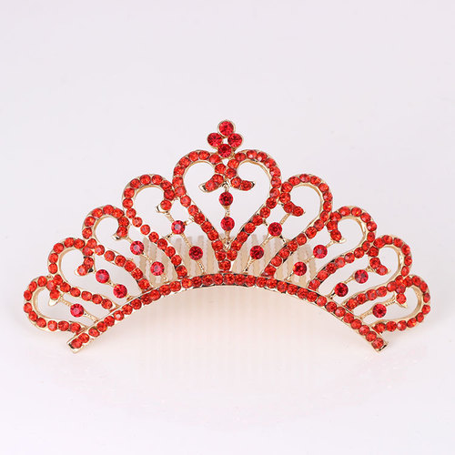 Hair clip hairpin for women girls hair accessories Mengpei wedding red crown hairdressing wedding comb children performance crown