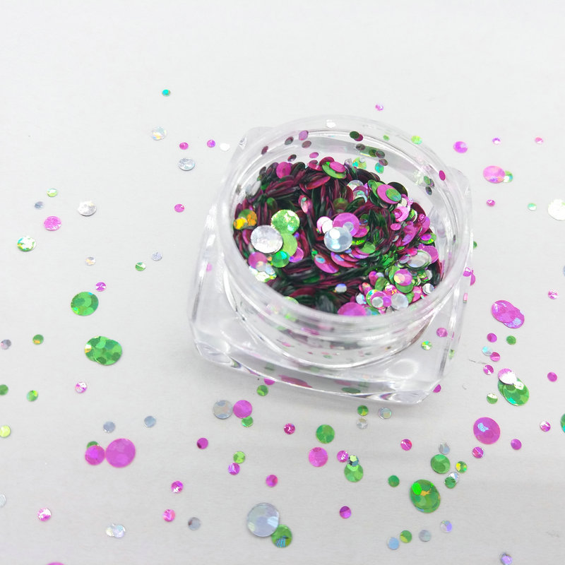 Starry Mixed Color Round Glitter Nail Art Supplies Wholesale (Kilogram Pack)