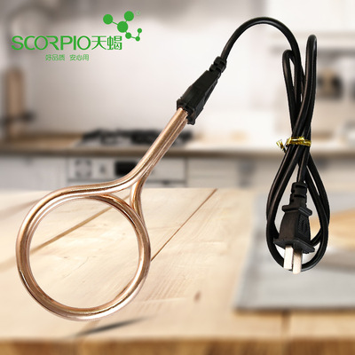 Scorpio Heater Manufactor kitchen household Boiling water An electric appliance brass Double ring Heating tube Kettle Heater wholesale
