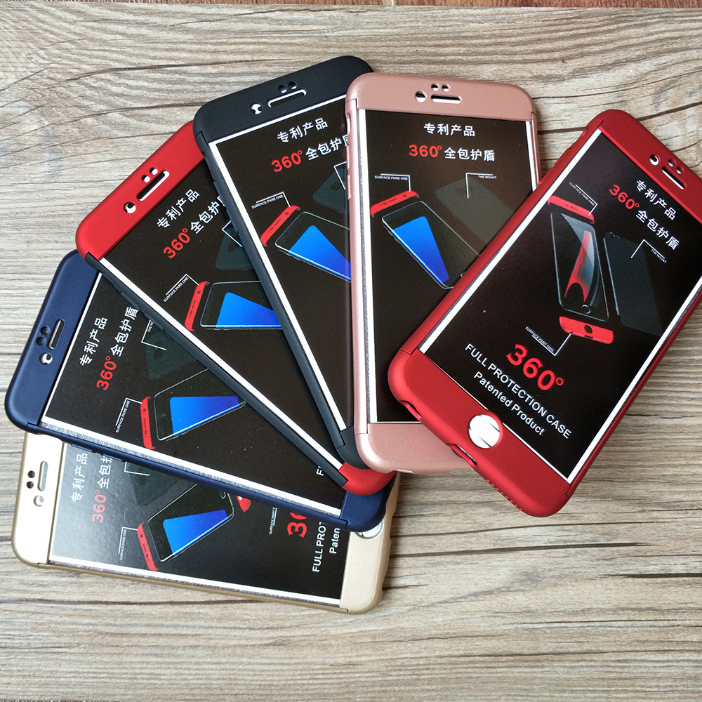 商務ipho<em></em>neX 6/7/8Plus三段式全包保護殼 硬殼三節分離式手感漆