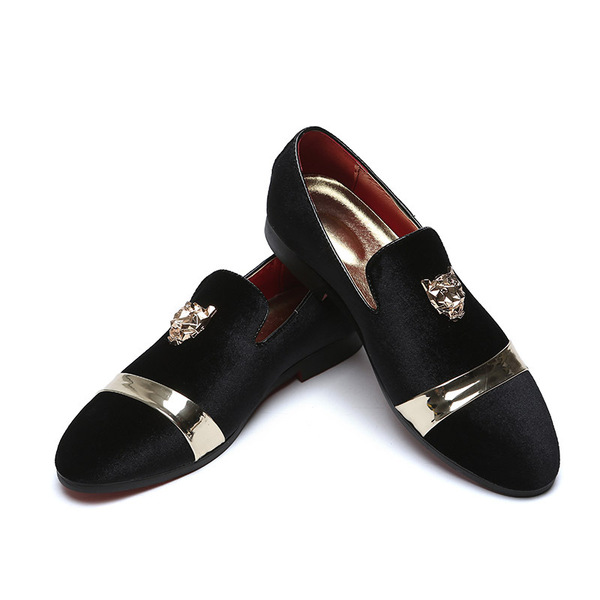 Lefu shoes gold tiger head buckle Amazon wishLAZADA cross-border oversized spot wholesale