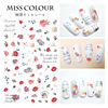 Summer ultra thin adhesive Japanese lavender nail stickers contains rose, fake nails for nails, sticker, flowered