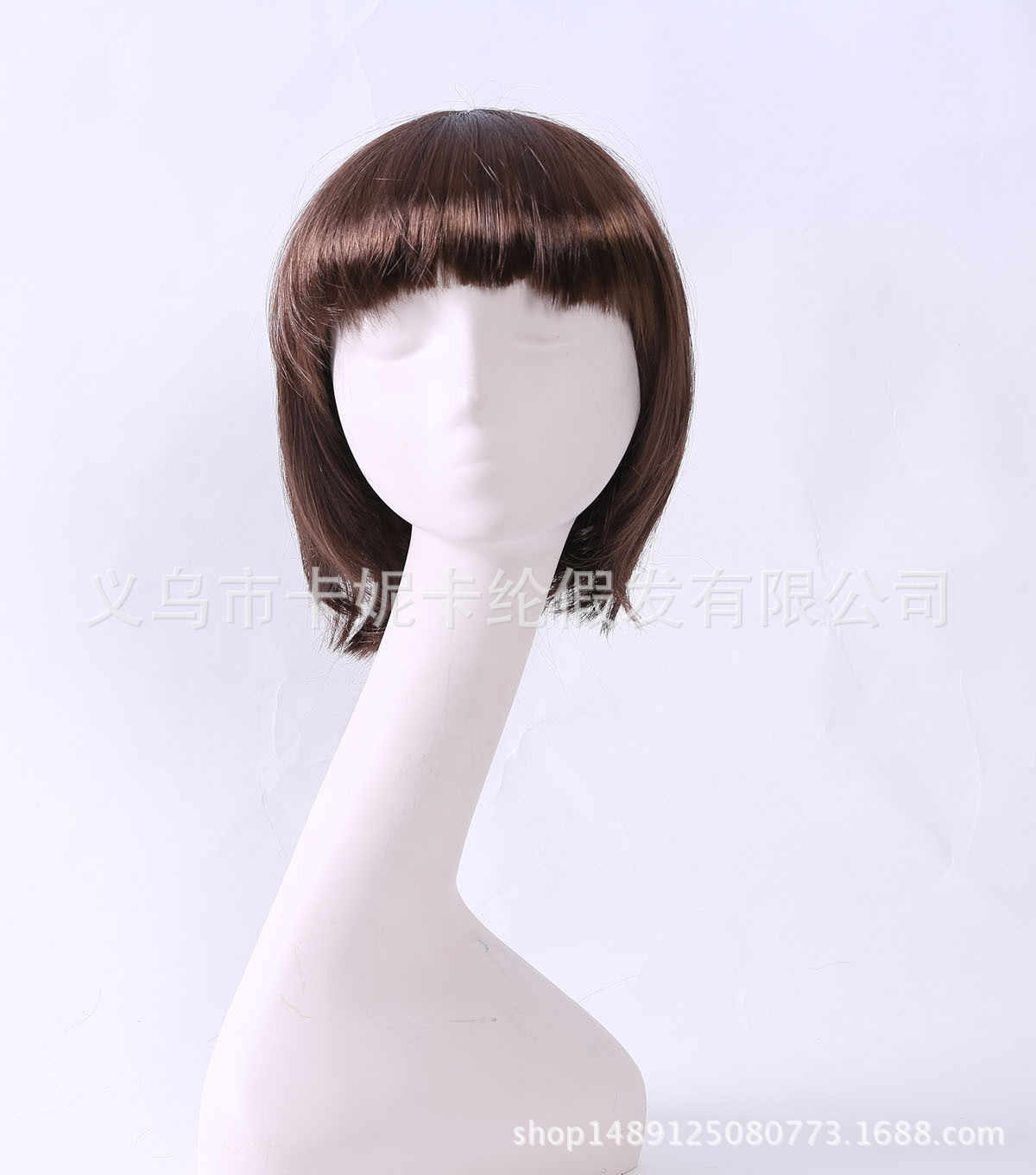 Student BoB hebilla de cabeza flequillo de moda peluca de personalidad de tendencia multicolor