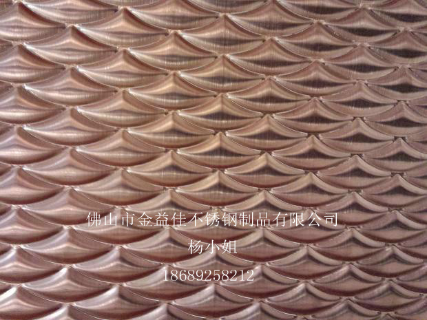 高档不锈钢压花板防滑板 金属压花台面板 可来图专业定制