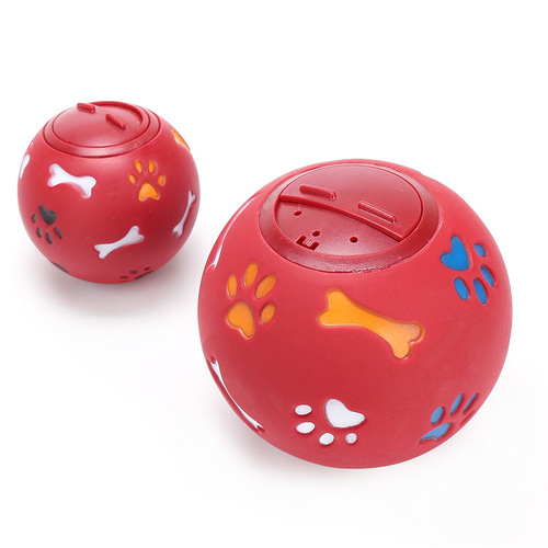 Pet toys chew dog toys non-toxic and odorless paw print bone leakage food balls for medium and large dogs wholesale