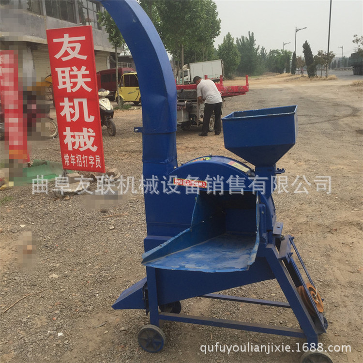 自动进料秸秆青贮铡草机 玉米秸秆青贮揉丝机 低喷秸秆碎草机01