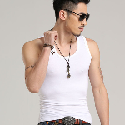 2020男装背心透气男士背心夏季新款运动健美紧身男式背心厂家