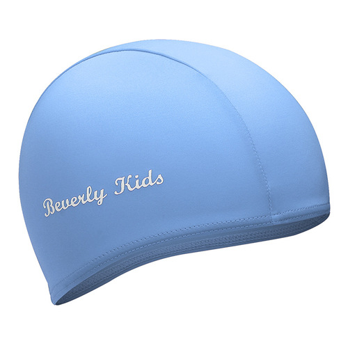 Children's Solid Color Sun Protective Swim Cap for Boys and Girls, Comfortable Elastic Ear Protecting Long Hair Swim Cap