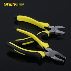 Shunwei Hardware Tools 45# Steel Pliers, Wire Cutters, Diagonal Pliers, Side Cutting Pliers, and Frog-Type 8-Inch Needle-Nose Pliers
