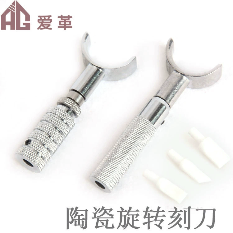 DIY ручной работы инструмент для резьбы по коже вращающийся нож для резьбы по коже керамический разделочный нож