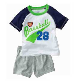 男孩短袖运动造型家居服童装春夏夏款套装空调服卡通睡衣K171