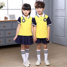 新款夏季六一儿童班服幼儿园园服小学生校服套装毕业服两件套亲子
