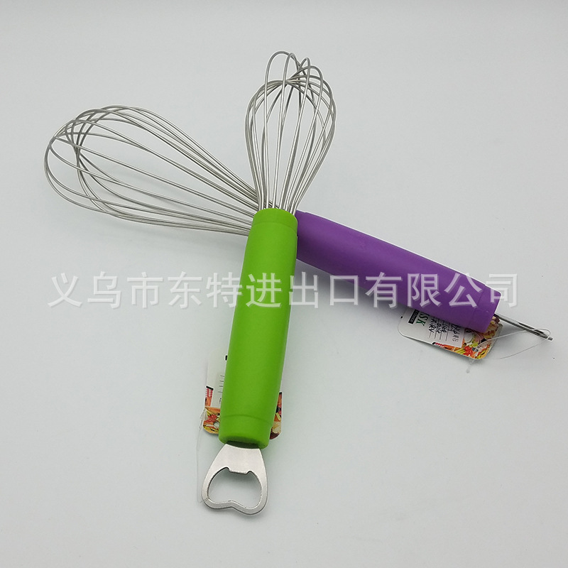 Factory direct sales of stainless steel egg beaters, plastic egg cream mixers, kitchen baking supplies, manual egg beaters detail image 5