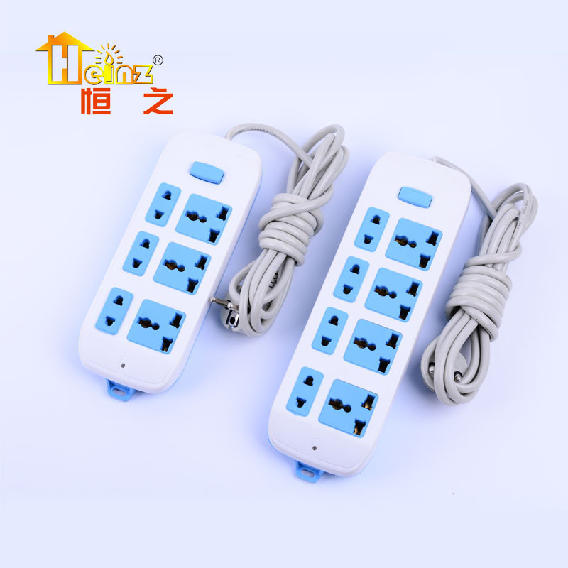 新款插排A83蓝色多功能移动式延长线开关电源排插接线板批发