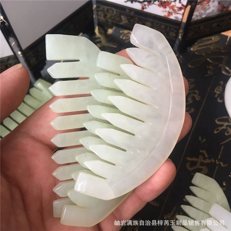 Натуральная нефритовая расческа, нефритовая скребковая доска, расческа Xiu, нефритовая расческа для здоровья, скребковая нефритовая расческа, массажер для головы
