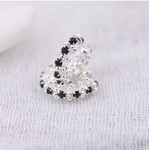 New hot-selling non-pierced spring ear clip diy personalized diamond wrapped bead chain invisible painless earrings with diamond jewelry