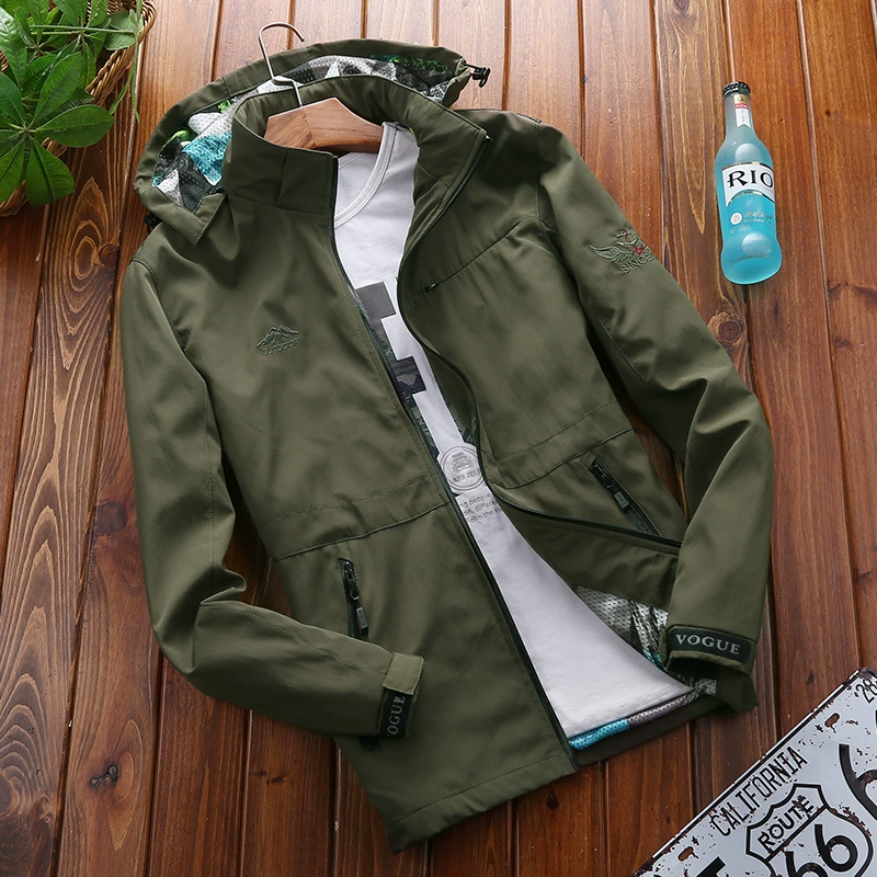 2017 Весна и осень, Новая повседневная куртка, Мужская Уличная Повседневная быстросохнущая куртка с капюшоном, куртка