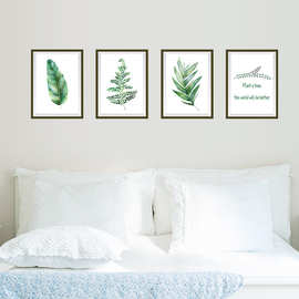 SK7131北欧植物相框装饰贴餐厅床头电视墙装饰墙贴壁画定制礼品