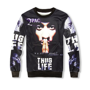 The cross-border electricity supplier sourcing sweater 3D sport Custom T-Shirt long sleeve