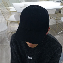 Korean style trendy unisex versatile solid color baseball cap summer street black and pink student sun-protective visor hat for couples