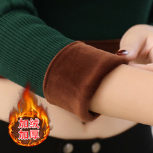 加絨加厚毛衣女保暖衣服韓版冬季修身針織衫半高領套頭長袖打底衫