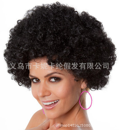 Perruca de espectáculo Fan rizado extraña esponjosa explosión cabeza payaso peluca