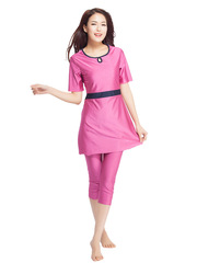 Two-Piece Conservative Swimsuit Set Factory Lady, HW10E