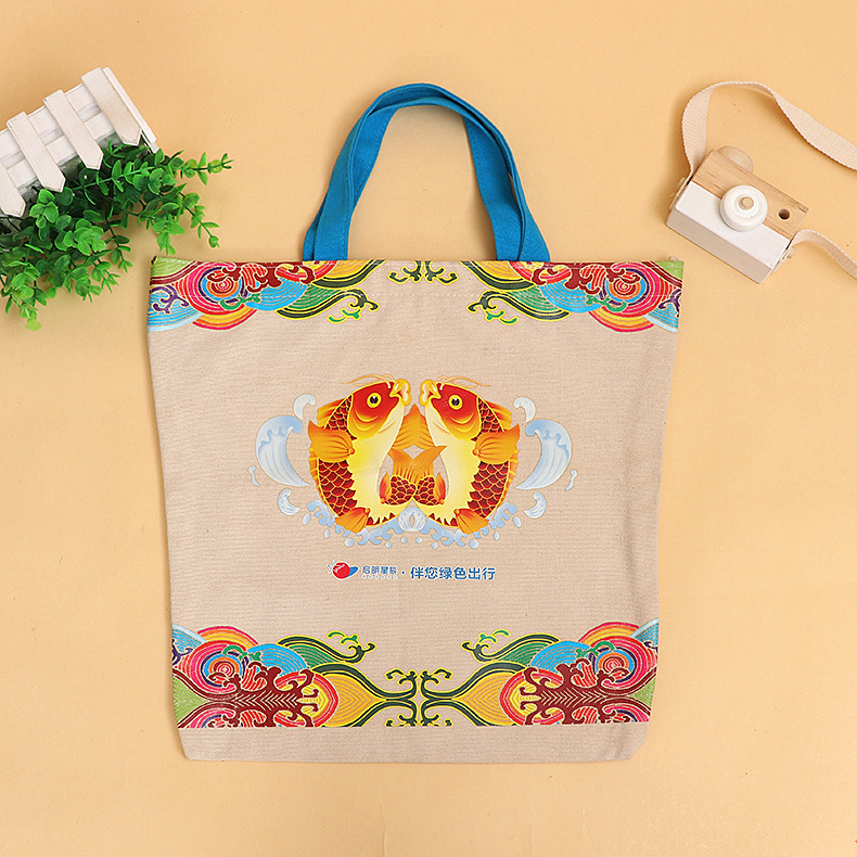 厂家直销创意印花手提棉布袋 环保广告购物手提帆布袋定制印logo