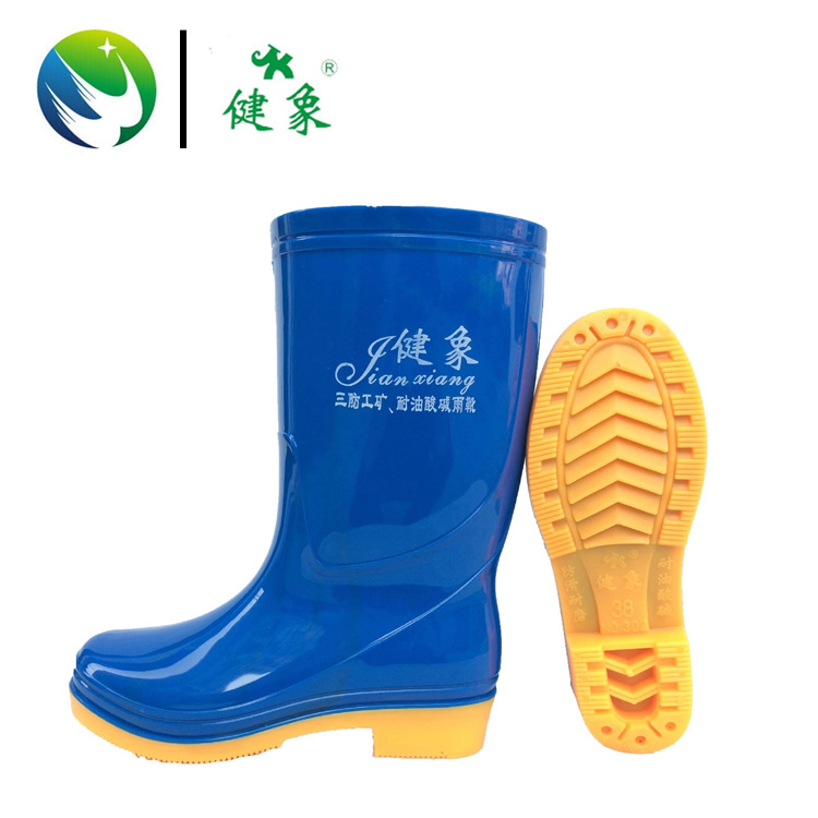Health like PVC Water shoes blue In cylinder non-slip Rain shoes wear-resisting Acid-proof adult Boots Special Offer wholesale