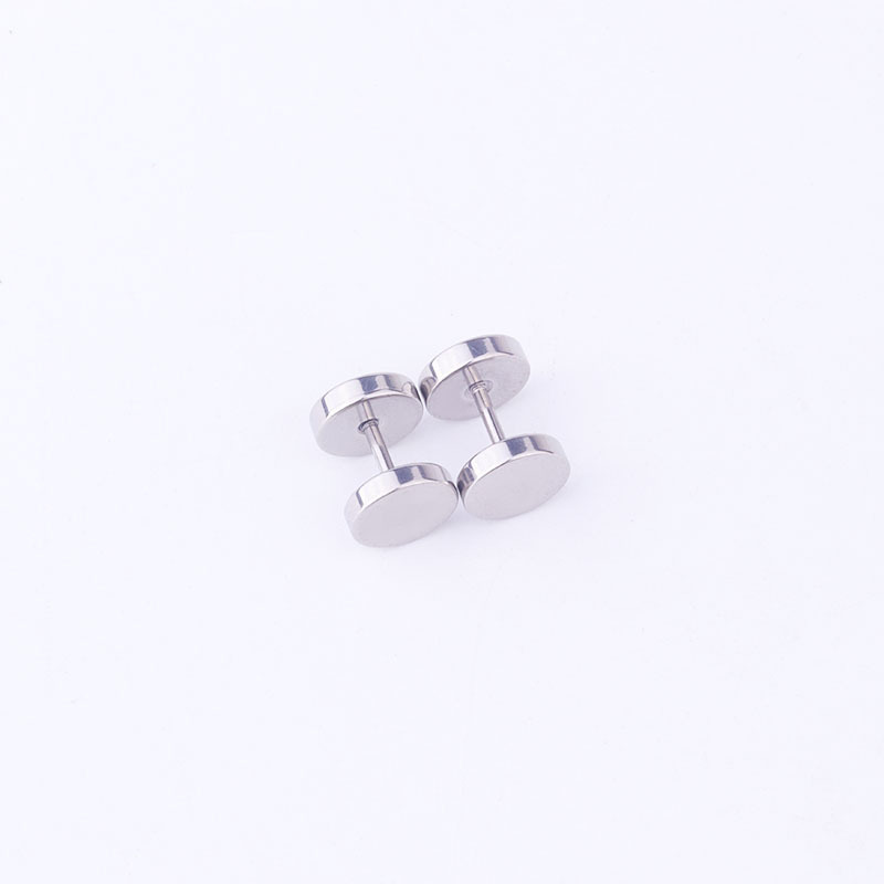 1 Pièce Mode Rond Placage Acier Inoxydable Boucles D'oreilles display picture 3