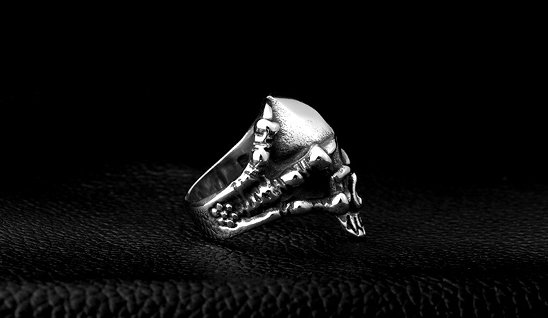 Titanium Steel Skull Ring 4