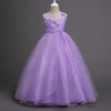 autumn new Korean children wedding dress princess dresses hand stitched a long dress dress