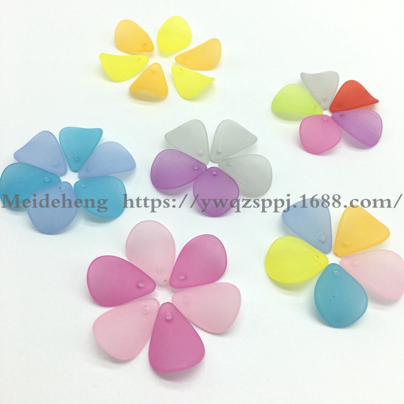 Ancient-style palace flower hairpins, leaf hair accessories, diy acrylic frosted flower headwear materials, colorful fan-shaped petals detail image 5