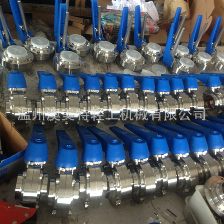 厂家直销供应不锈钢304卫生级手动焊接蝶阀 多挡位鸭嘴式碟阀