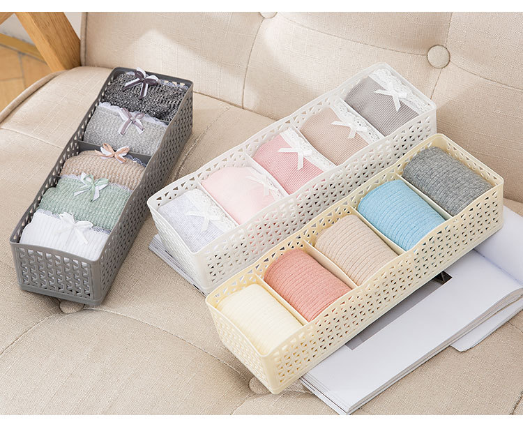 Wholesale Accessories Five Grid Socks Plastic Storage Box Nihaojewelry display picture 5