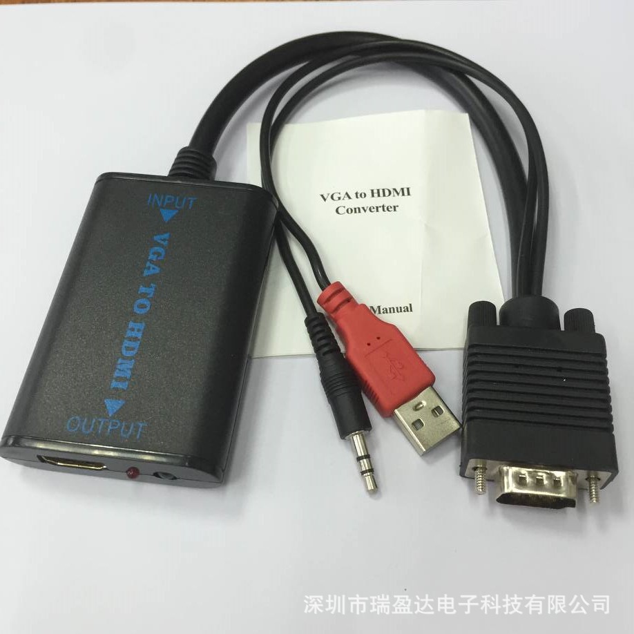 VGA To HDTV converter with USB with audio video converter