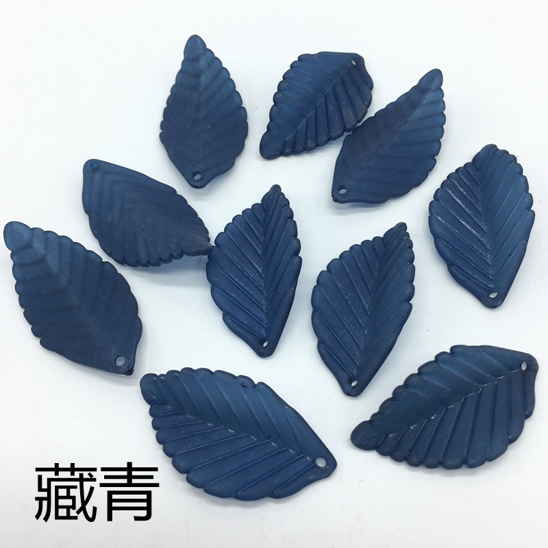 35mm frosted simulated acrylic plastic patterned leaf DIY ancient-style handcrafted hair accessory earrings material detail image 6