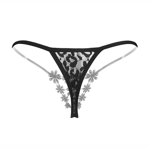 Flower embroidered sexy thong women's low-waist sexy underwear hollow temptation hot T-string 2170