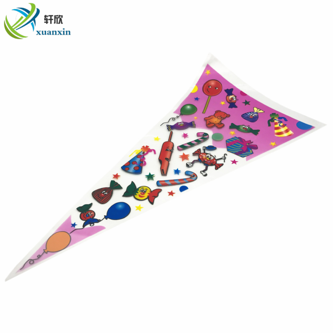 三角袋OPP印花异形袋糖果奶油裱花袋三角形包装袋可做随意尺寸