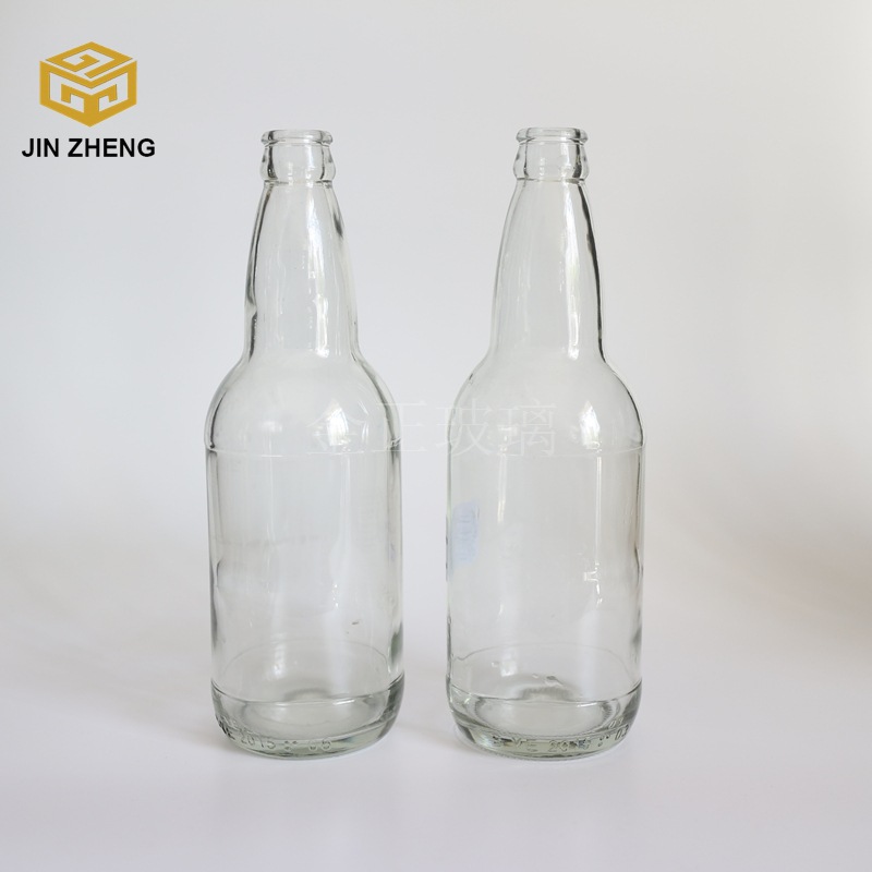 无铅玻璃透明瓶 500ml玻璃啤酒瓶空瓶 酒水包装瓶