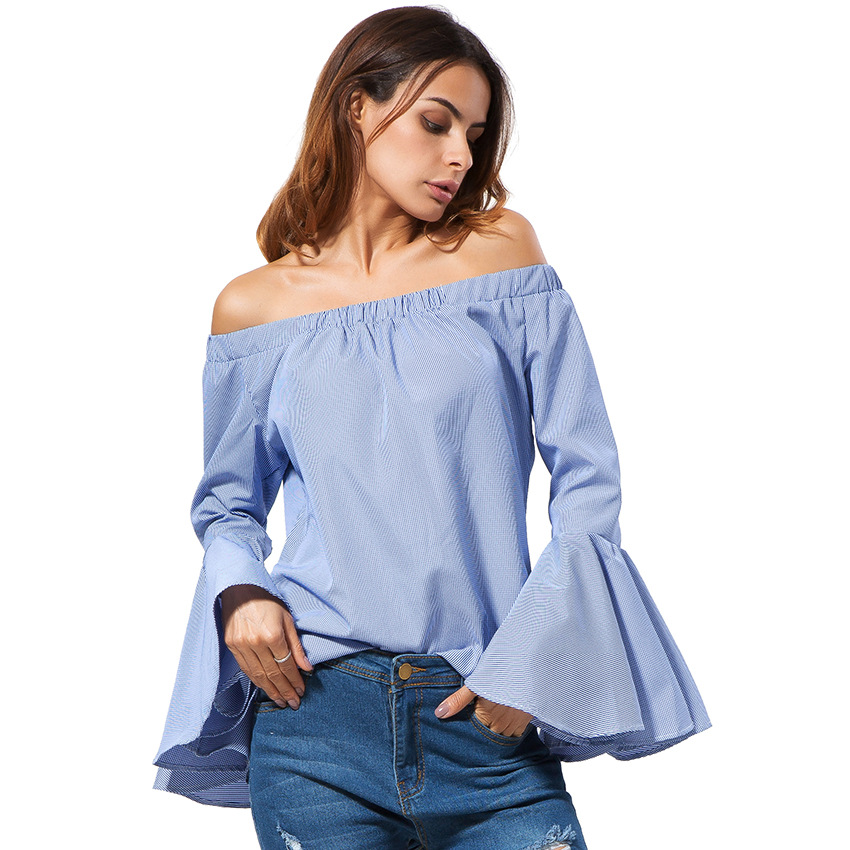  sexy horn long-sleeved off-shoulder top nihaostyles wholesale clothing NSBJ100617