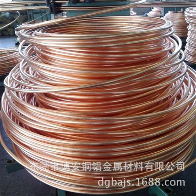 东莞长安现货低价批发T2紫铜管空调制冷用12*1mm8*1mm高精密管