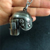 Jedi Retry the helmet Small three -level head can open the stainless manufacturing keychain