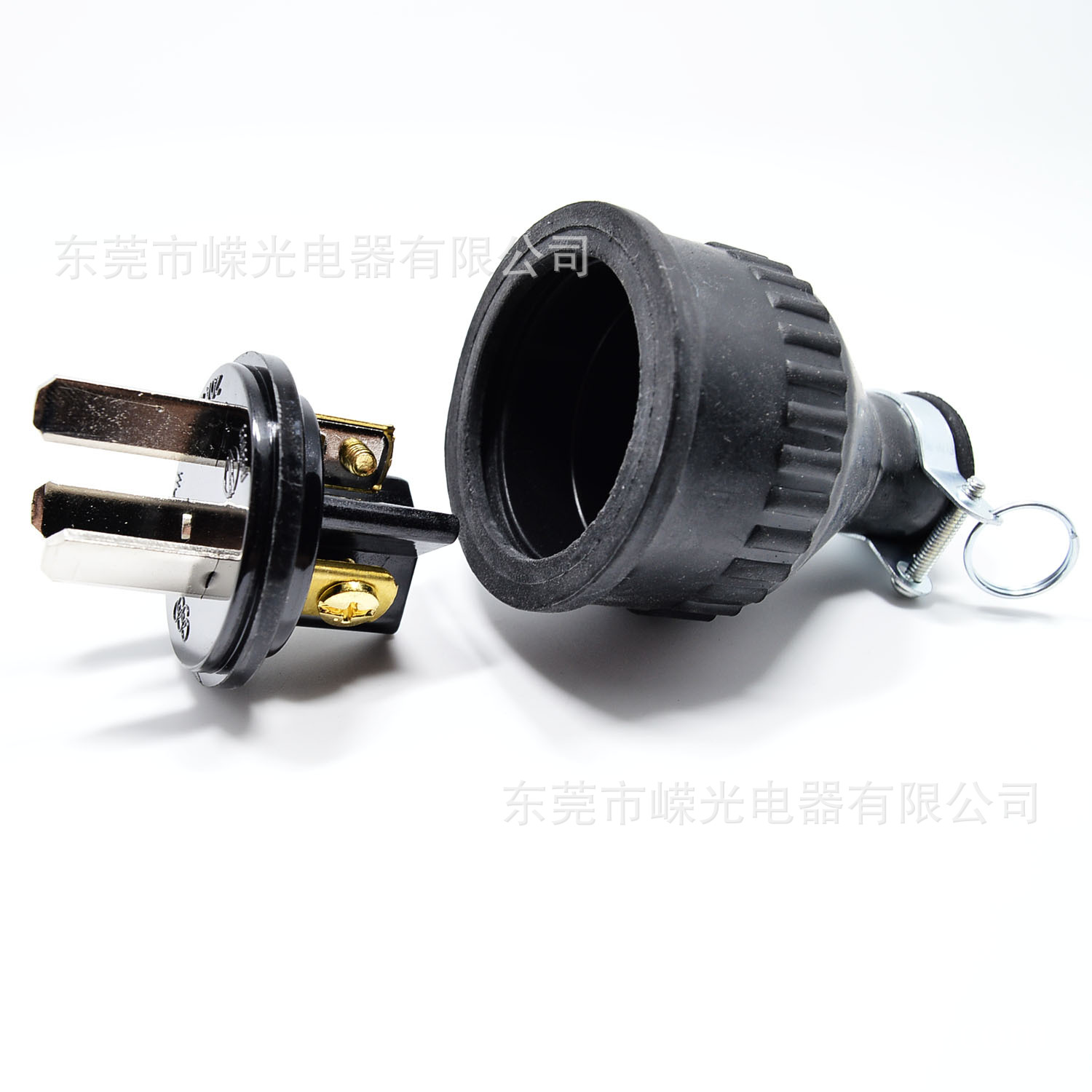 WJ-2320中标三扁头电木接线插头20A250V澳规新能源汽车大功率插头